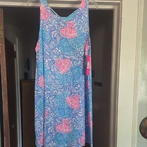 Lilly Pulitzer Blue and Pink Patterned Dress